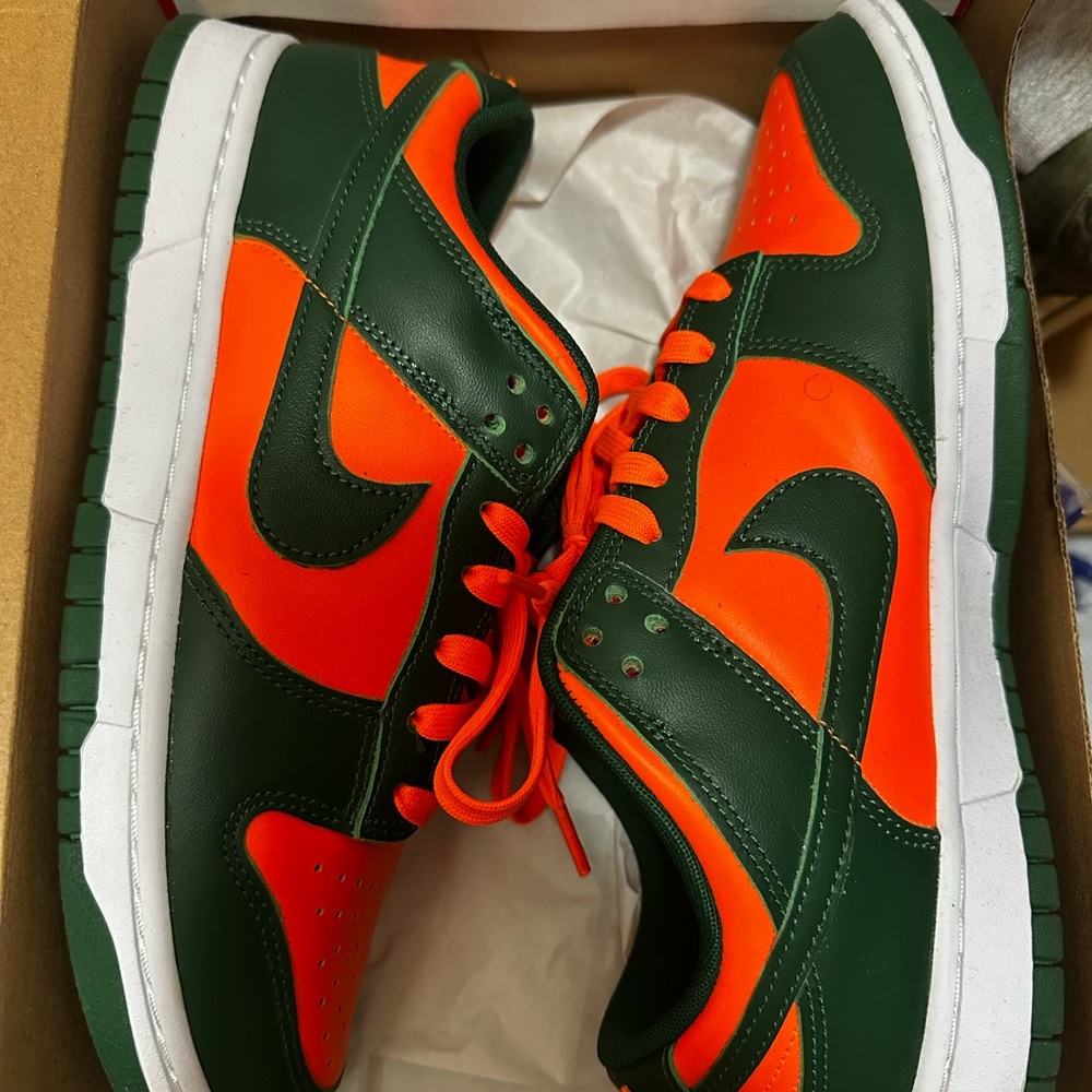Nike Dunk Low Retro in Green and Orange